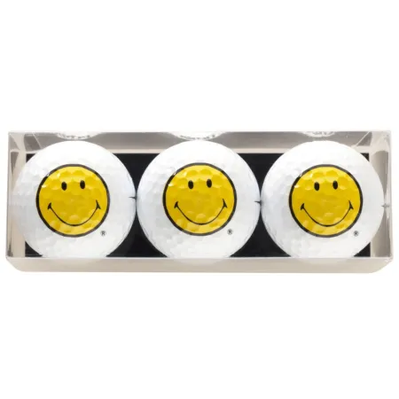 Pack de tres bolas de golf - motivo Smiley